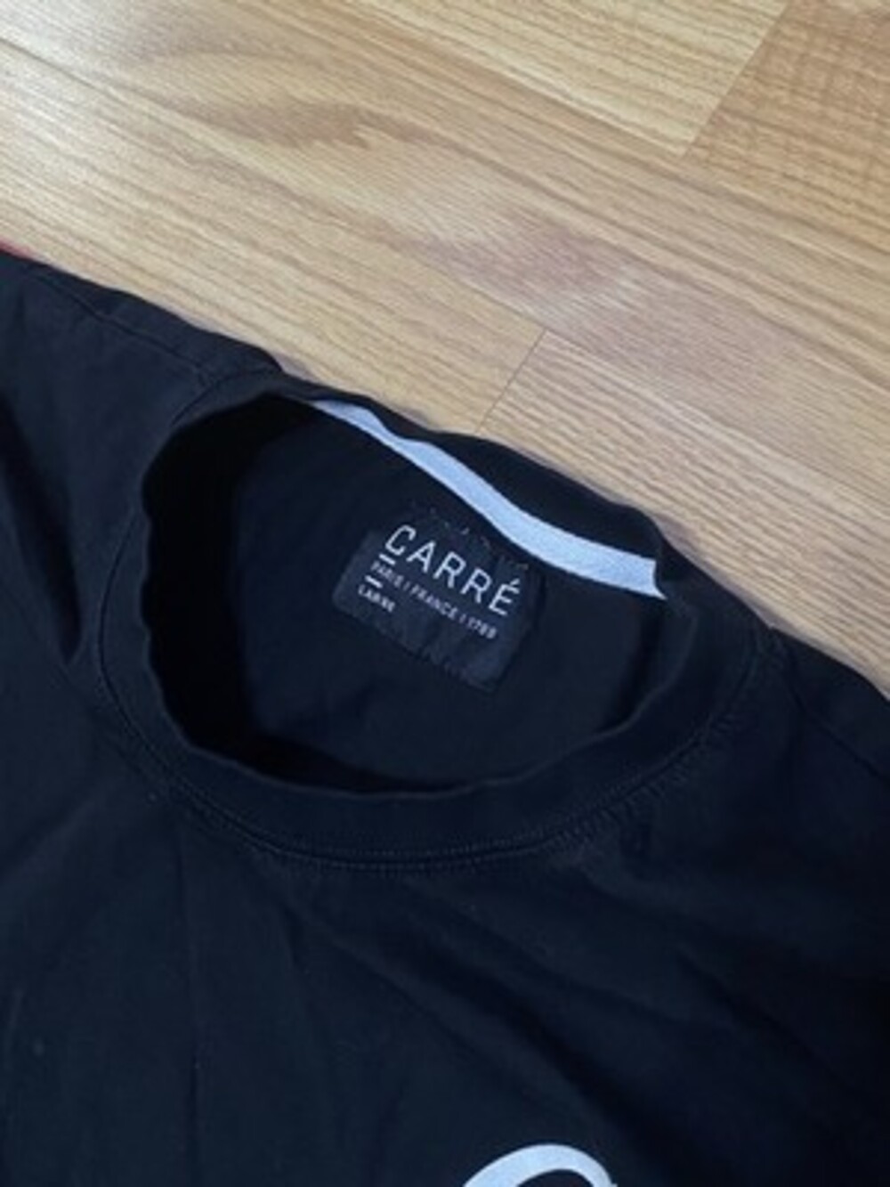 Carré - Men’s Black Graphic Logo Crew Neck Short Sleeve Tee Size: L - Picture 6 of 7